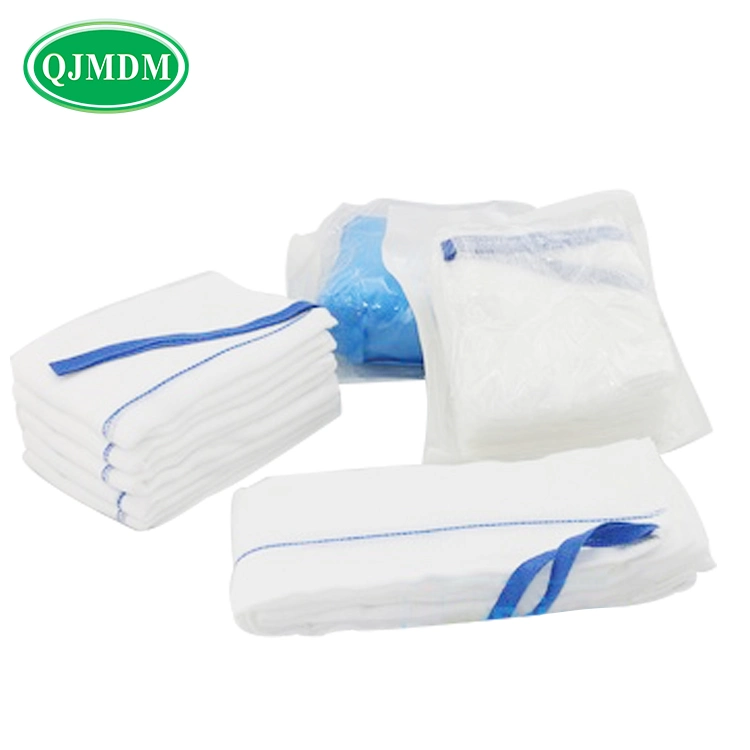 Wound Dressing Medical Cotton Gauze Swab Sterile Lap Sponge Abdominal Pad Different Sizes with X Ray and Loop From Manufacturer