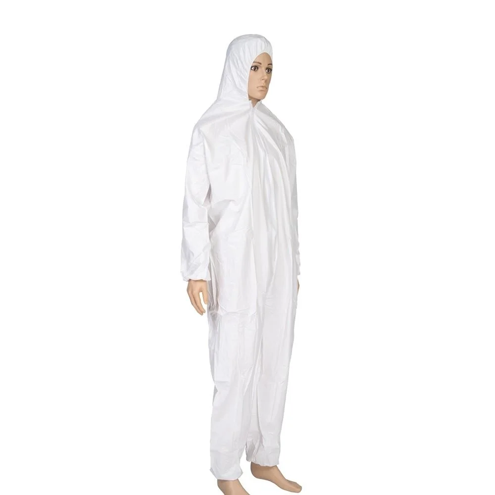 Disposable Non Woven Microporous Hooded Protective Suit Disposable Coveralls Polypropylene