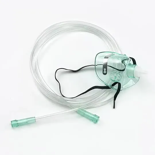 Manufacturer China Factory Child Adult CE ISO FDA High Quality Disposable Medical Grade PVC with 2m Tube 7FT Tube Venturi Face Mask Nebulizer Mask Oxygen Mask