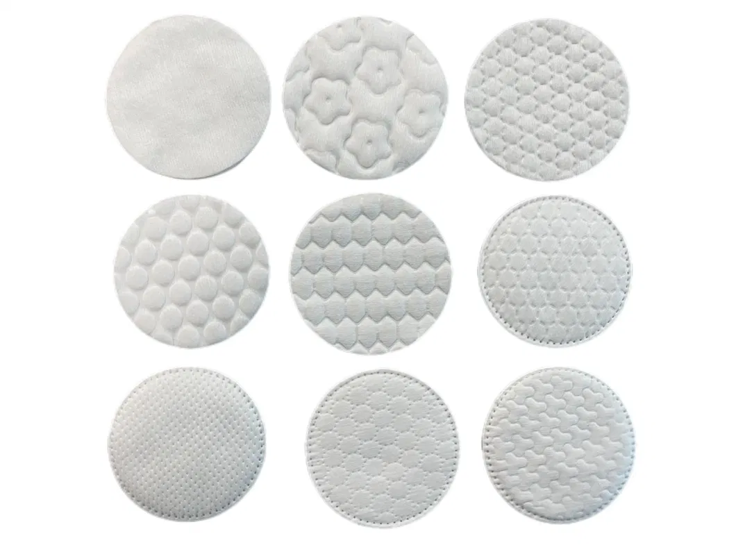 Basic Customization Factory Supply Gauze Layer Two-Sided Spun Lace Non Woven Disposable Round Cotton Pads for Salon