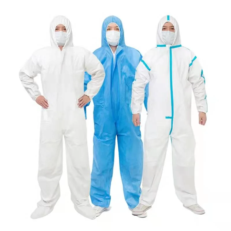 Type 5/6 PPE Anti-Static Workwear Disposable /Industry Waterproof/Lab/Safety/Work/ Dmicroporous/SMS/PP Hooded Nonwoven Medical Coverall Cat3 CE En 14126 1149