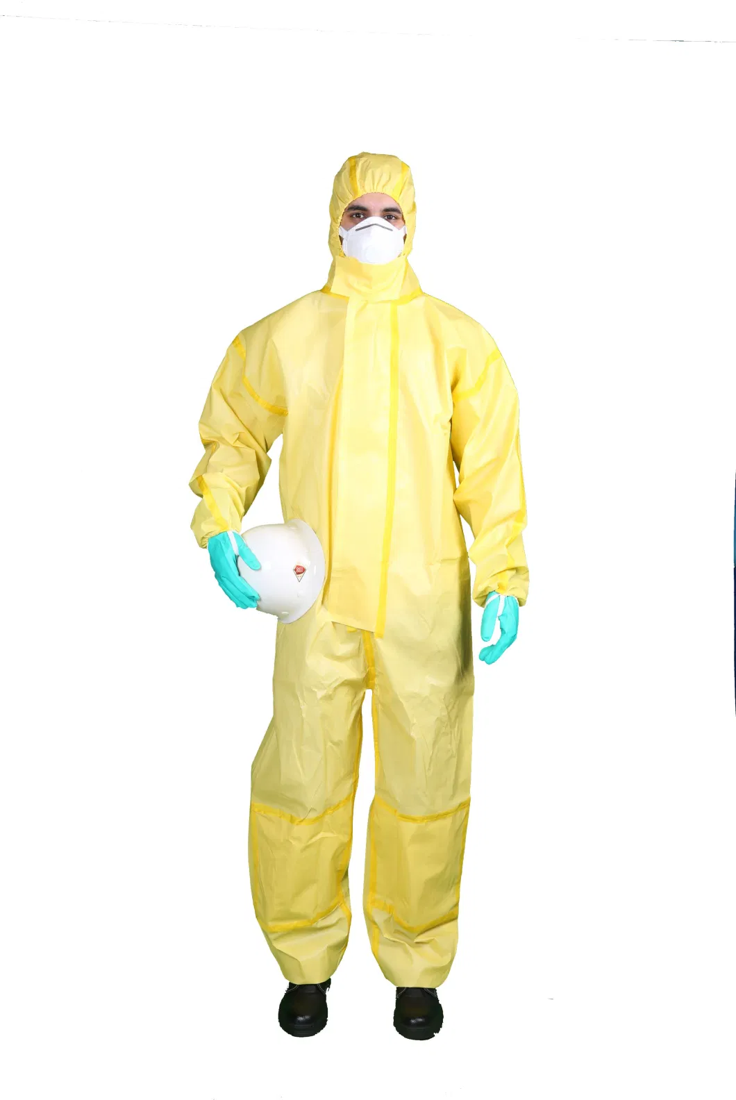 Type 4/5/6 Economical Protective Clothing Microporous Safety Overall Suit Disposable Coverall with Elastic Hood/Cuff/Ankle