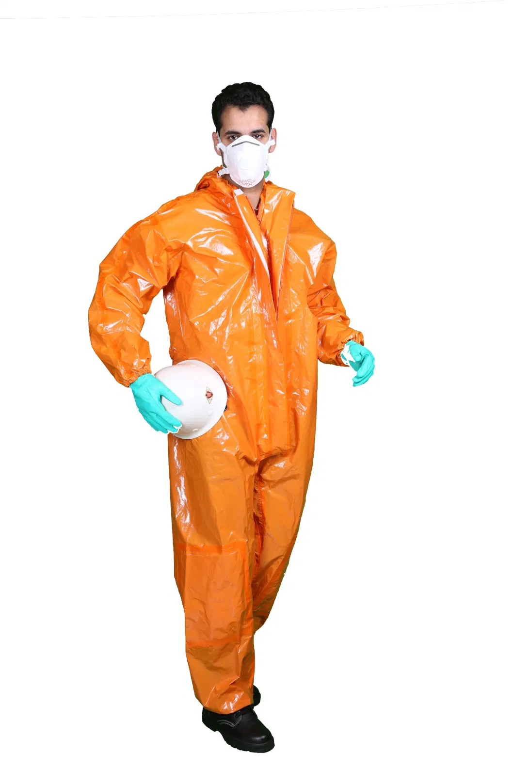 Type 4/5/6 Economical Protective Clothing Microporous Safety Overall Suit Disposable Coverall with Elastic Hood/Cuff/Ankle