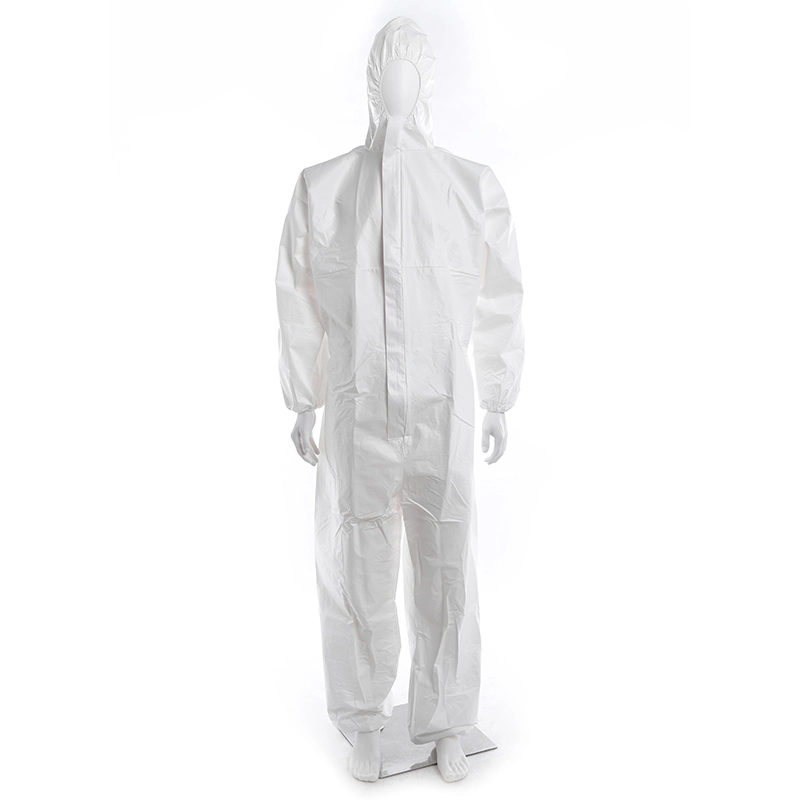 Type 5/6 PPE Anti-Static Workwear Disposable /Industry Waterproof/Lab/Safety/Work/ Dmicroporous/SMS/PP Hooded Nonwoven Medical Coverall Cat3 CE En 14126 1149
