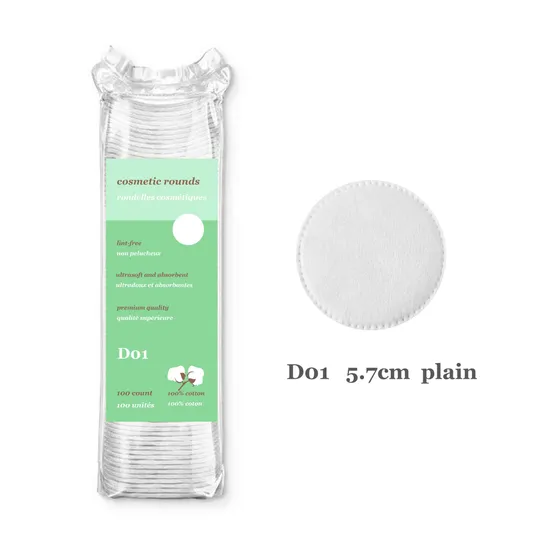 D07 Super Soft Absorbent Stitched Cotton Round for Multipurpose Remove Makeup Cosmetic 
