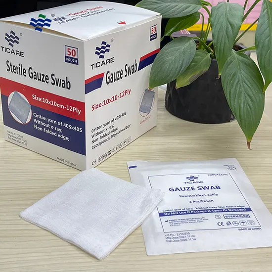 Home Basic Care 3X3 Inches Sterile Gauze Pads for Cleaning Covering 100 Counts 