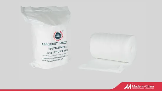 Hospital Medical Supplies Sterile Disposable High Absorbency 100%Cotton Gauze Sponge/ Swab/ Pad 